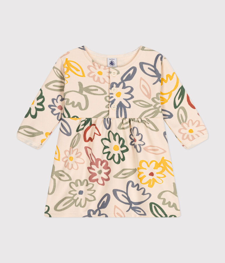 Vestido de manga larga para beb&eacute; crudo/multicolor