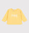 Sudadera de bebé de algodón liso amarillo ORGE