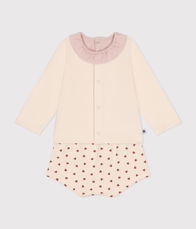 Conjunto de 3 piezas de punto ligero para beb&eacute; crudo/multicolor