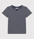 La camiseta RECTA de algodón con cuello redondo para mujer