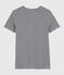Camiseta de cuello de pico emblemática de algodón a rayas de mujer azul SMOKING/blanco MARSHMALLOW