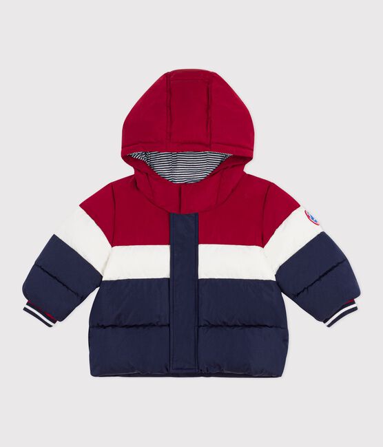 Plumífero liso fino colorblock para bebé azul SMOKING/blanco MULTICO