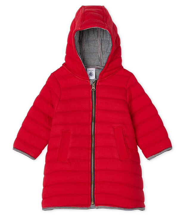 C&aacute;rdigan de tela t&uacute;bica acolchada para beb&eacute; ni&ntilde;a rojo