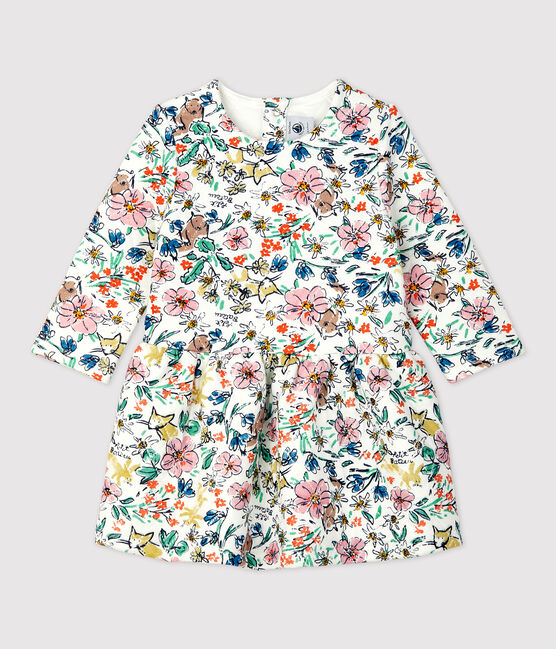 Vestido acolchado de bebé. blanco MARSHMALLOW/blanco MULTICO