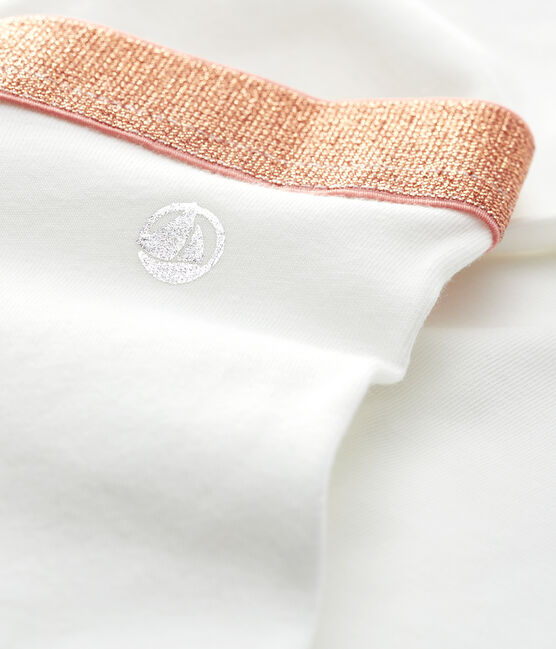 Leggings de punto de licra de niña blanco MARSHMALLOW