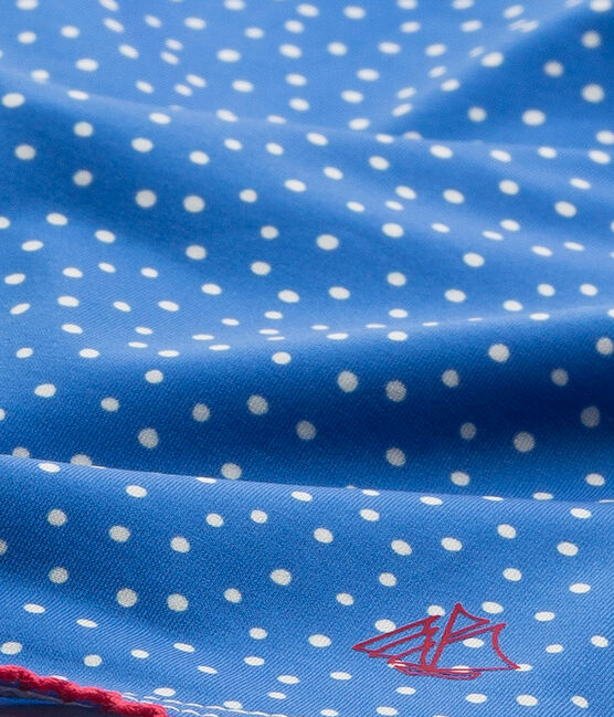 Bañador de lunares para niña azul DELFT/blanco LAIT