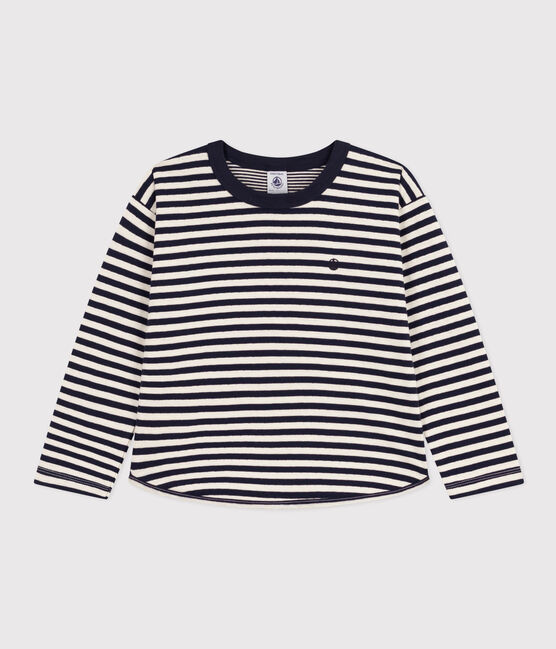 Camiseta de manga larga de tejido túbico de niño azul SMOKING/ AVALANCHE