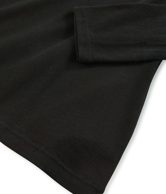 Cuello cisne para mujer en algodón ligero negro NOIR