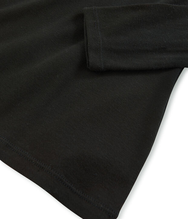 Cuello cisne para mujer en algod&oacute;n ligero negro