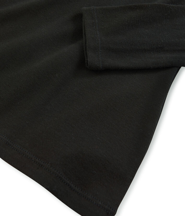 Cuello cisne para mujer en algod&oacute;n ligero negro