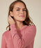 Camiseta L'ICONIQUE de algodón con cuello redondo para mujer rosa ROSEWOOD