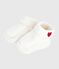 Patucos tricotados de algodón para recién nacido blanco MARSHMALLOW