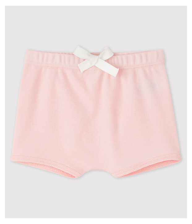 Pantal&oacute;n corto de algod&oacute;n de beb&eacute; rosa