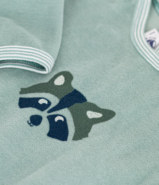 Pijama de terciopelo para bebé verde PAUL