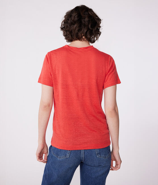 Camiseta de lino de manga corta para mujer SPI