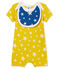 Mono corto de punto para bebé niño amarillo HONEY/blanco MARSHMALLOW CN