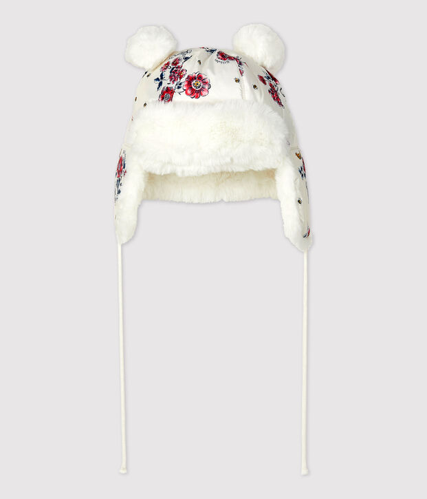 Gorro chapka impermeable de beb&eacute;. blanco/multicolor