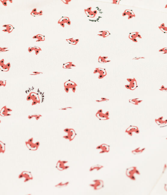 Pijama de felpa estampado para bebé blanco MARSHMALLOW/blanco MULTICO