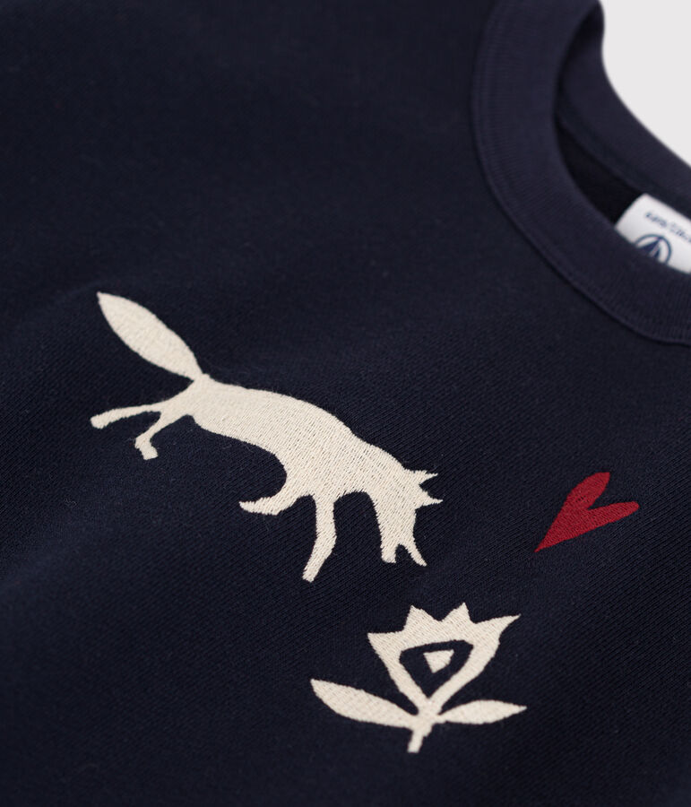 Sudadera de mulet&oacute;n de ni&ntilde;a azul