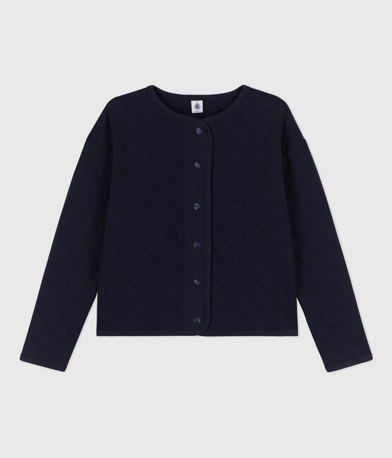 Cárdigan de túbico acolchado para mujer azul SMOKING
