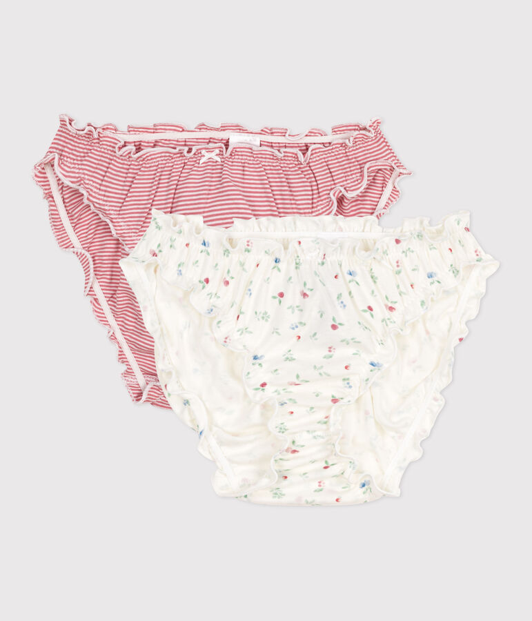 Juego de 2 braguitas de algod&oacute;n con estampado de frutas para mujer multicolor