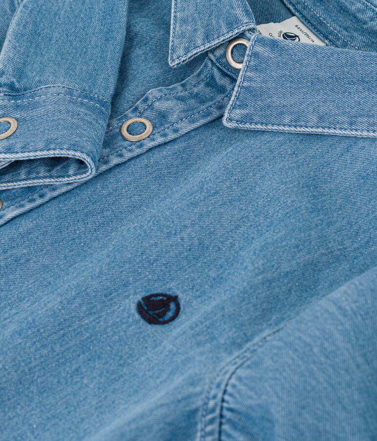 Camisa vaquera ligera para ni&ntilde;o azul