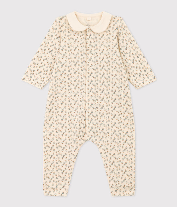 Mono largo con estampado de flores para beb&eacute; crudo/multicolor
