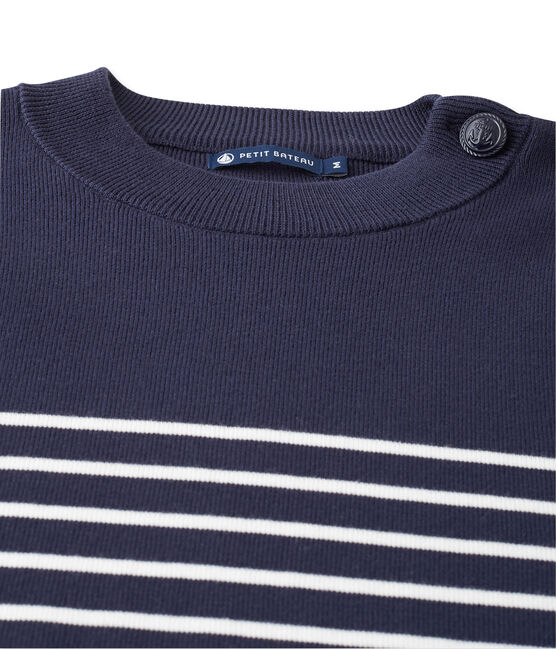 Jersey marinero a rayas en bloque para hombre azul SMOKING/blanco LAIT