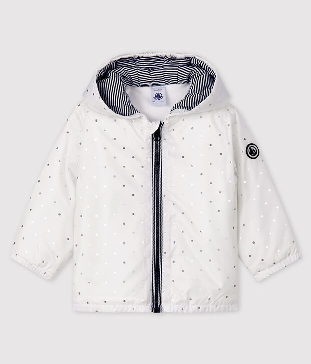 Chaqueta estampada para beb&eacute; ni&ntilde;a/ni&ntilde;o blanco/gris