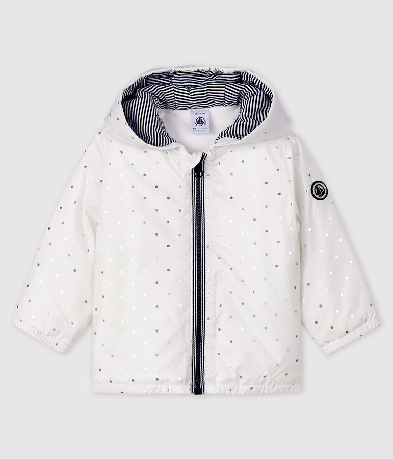 Chaqueta estampada para beb&eacute; ni&ntilde;a/ni&ntilde;o blanco/gris