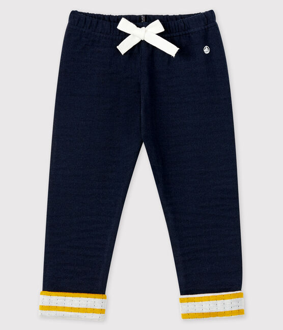 Pantalón de tejido túbico para bebé niño azul SMOKING