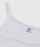 Vestido de tirantes emblemático de algodón de mujer blanco ECUME