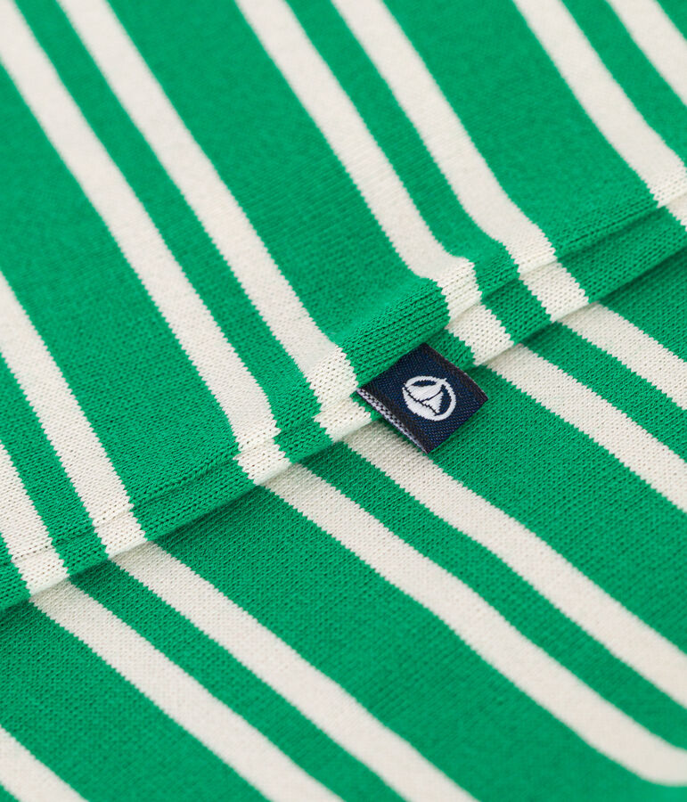 Mono corto de punto para beb&eacute; verde/crudo