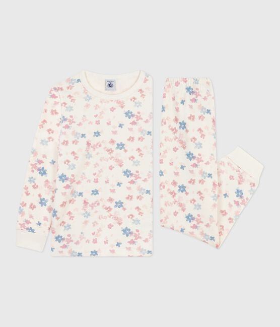 Pijama infantil de felpa con estampado de flores MILK/ MULTICO