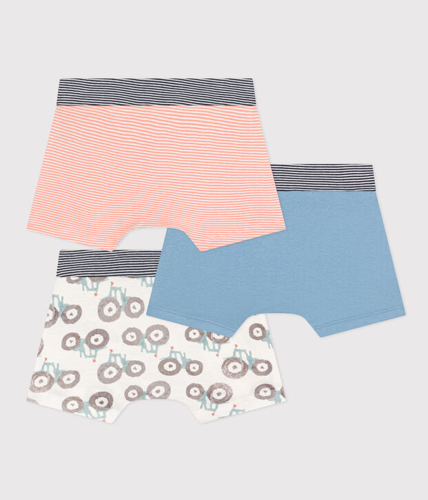 Juego de 3 b&oacute;xers de algod&oacute;n con tractor para ni&ntilde;o multicolor