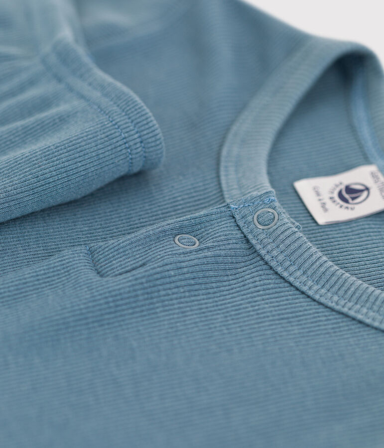 Pijama de algod&oacute;n y lyocell para ni&ntilde;o/ni&ntilde;a azul