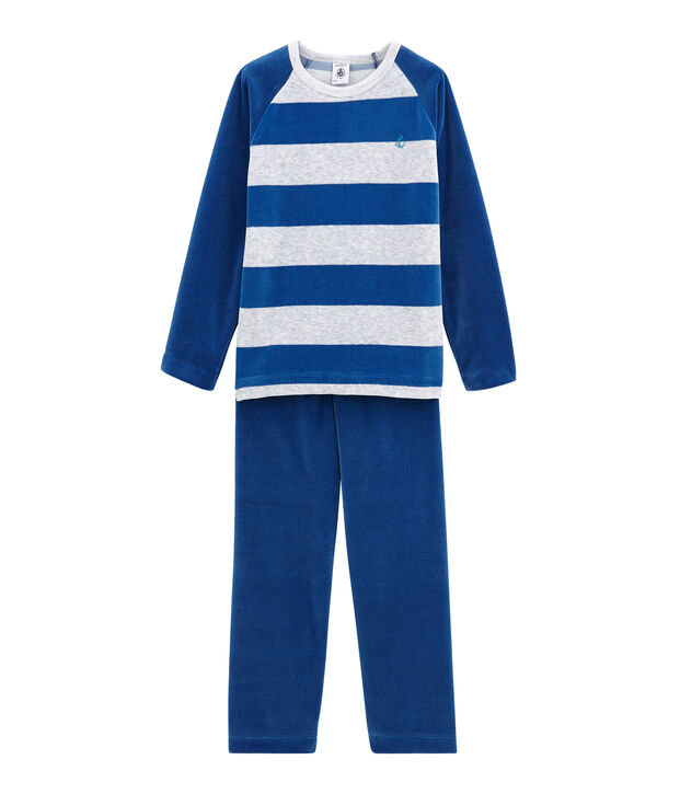 Pijama para ni&ntilde;o azul/gris