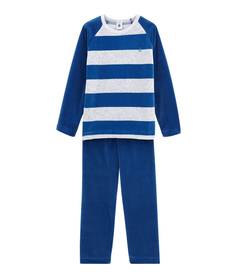 Pijama para ni&ntilde;o azul/gris