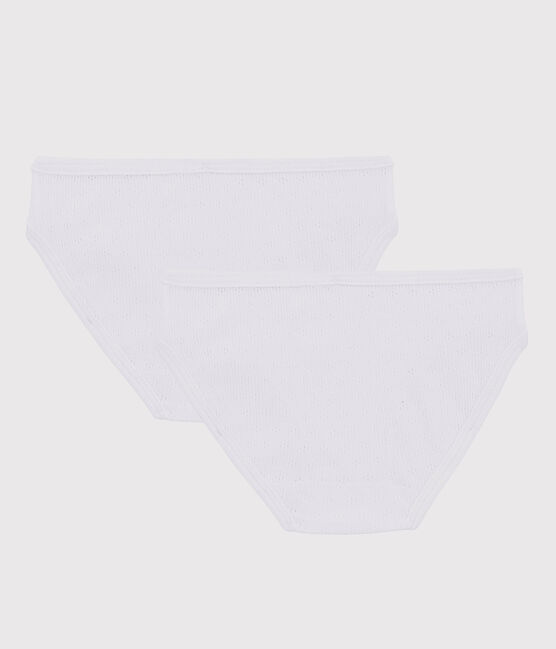 Juego de 2 braguitas caladas de niña de algodón orgánico variante 1