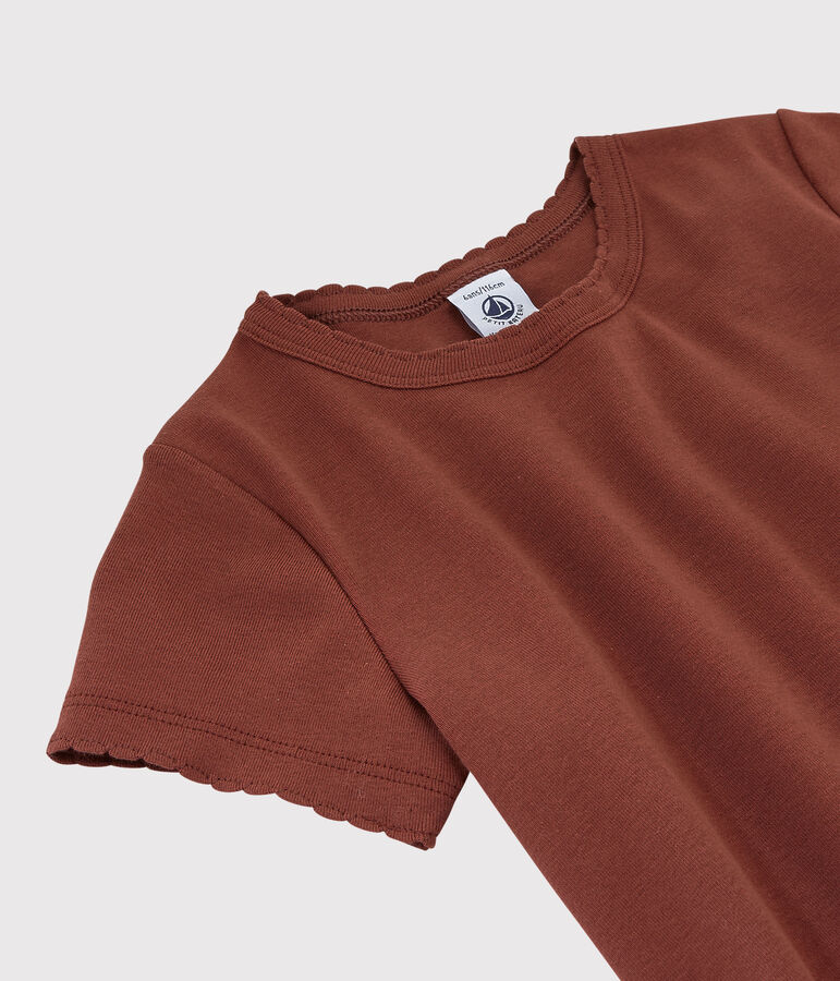 Camiseta ic&oacute;nica de algod&oacute;n de ni&ntilde;o/ni&ntilde;a naranja