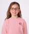 Sudadera infantil lisa de algod&oacute;n rosa
