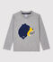 Camiseta de manga larga de algodón de niño gris SUBWAY CHINE