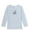 Camiseta de lana y algodón para niño azul Fraicheur