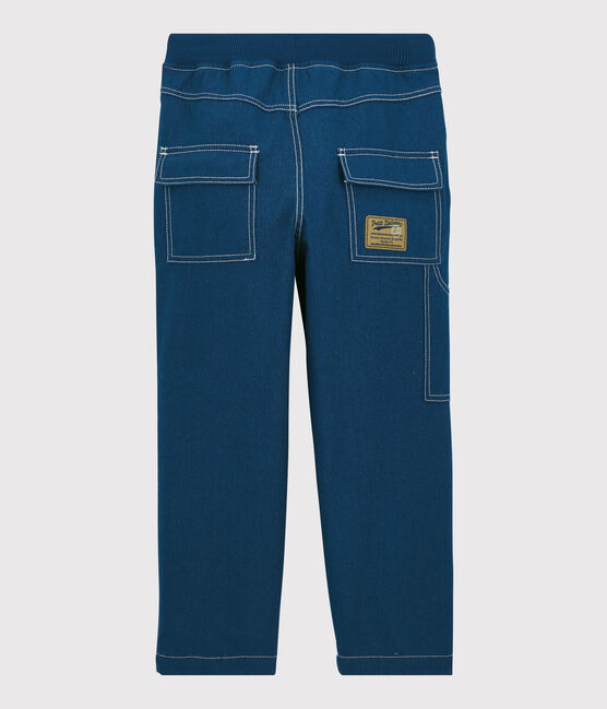 Pantalón de corte normal de sarga de niño azul MAJOR