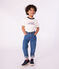 Camiseta infantil estampada de manga corta crudo MILK