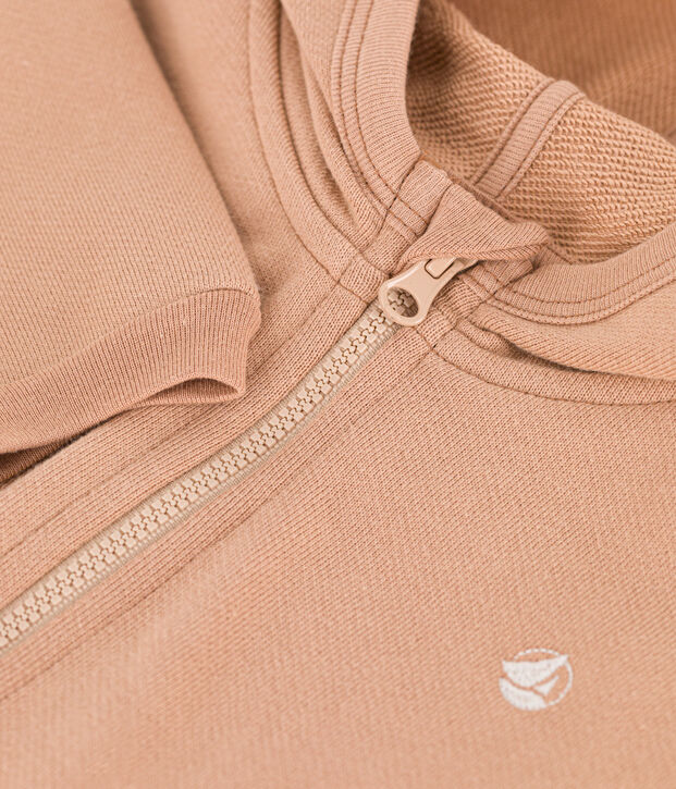 Sudadera con capucha para beb&eacute; beige