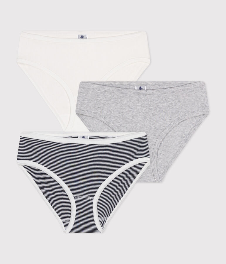 Juego de 3 braguitas de mujer de algod&oacute;n multicolor