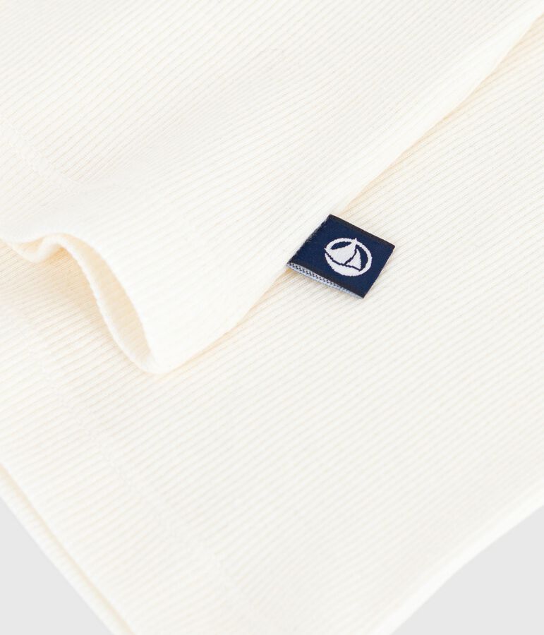 Camiseta ligera de tirantes de lana y algod&oacute;n para mujer crudo