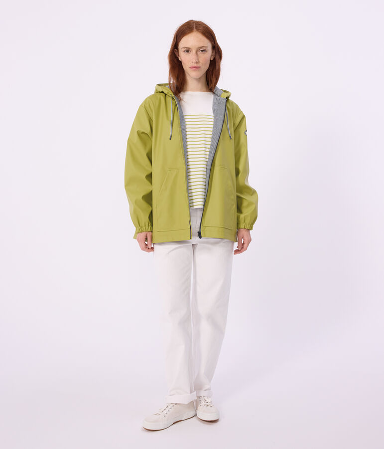 Chubasquero corto para mujer verde MOSS
