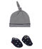 Lote de gorrito y patucos para bebé niño azul SMOKING/blanco MULTICO